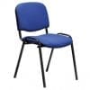 Blue Fabric Fixed Frame Chair