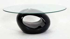 Dale Coffee Table In Black High Gloss, Fibre Glass