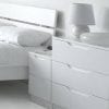Genoa High Gloss White Bedside Cabinet