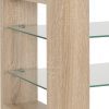 MILAN TV UNIT LIGHT SONOMA OAKGLASS