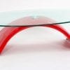 Morgan Coffee Table In Red High Gloss, Fibre Glass