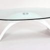 Morgan Coffee Table In White High Gloss, Fibre Glass