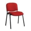 Red Fabric Fixed Frame Chair