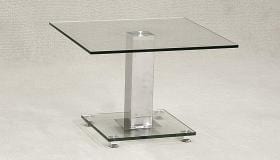 Ankara Lamp Table Clear Glass & Chrome