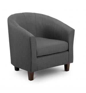 Grey Fabric Tub Chair