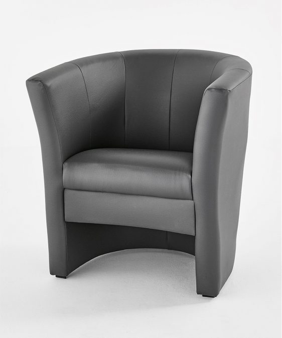Grey Pu Tub Chair