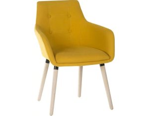 4 legged reception chair in Yellow