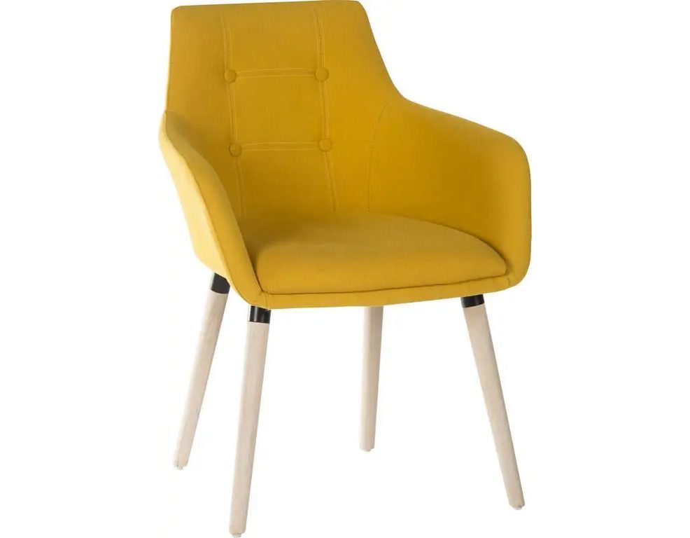 4 legged reception chair in Yellow