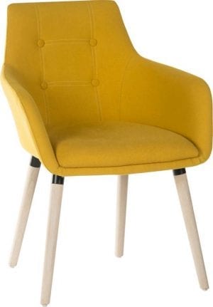 4 legged reception chair in Yellow