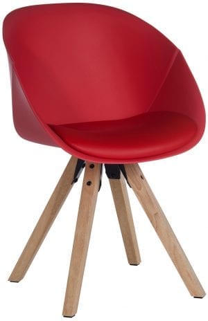 Red Padded Tub Chair
