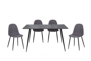 Miami Concrete Dining Table with Barcelona Chairs