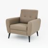 Chic taupe pu armchair
