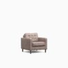 Pewter fabric armchair